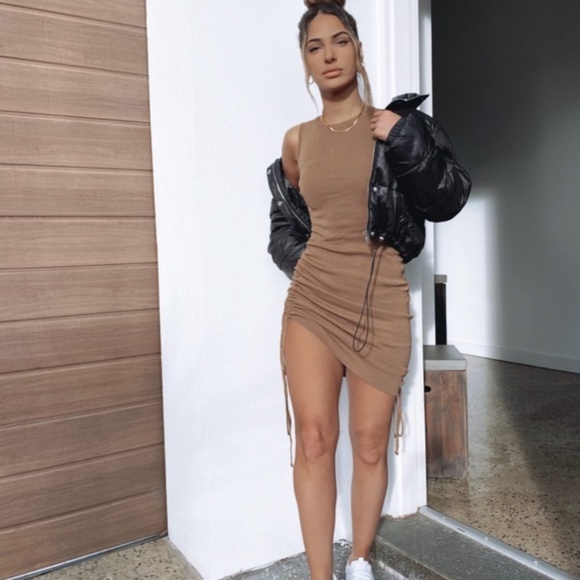 Lioness Brown Mini Dress - Picture 2 of 3